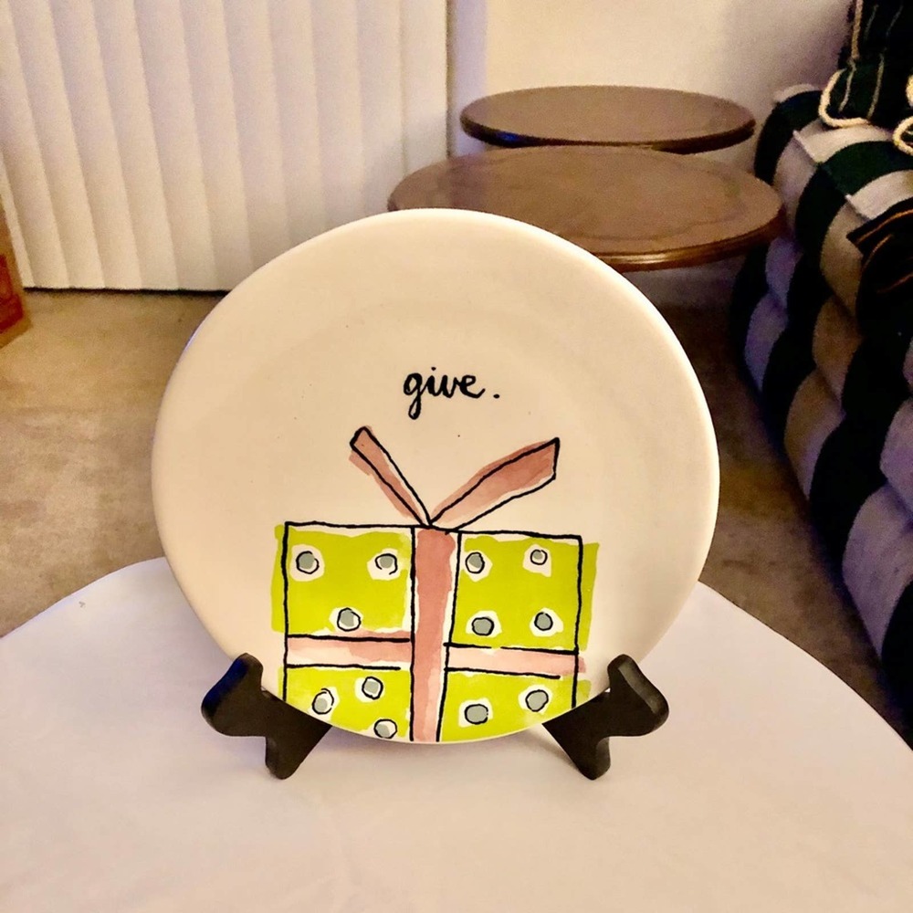 Rae Dunn Christmas GIVE Plate